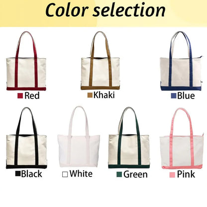 Custom Name Canvas Tote Bag | Personalized Bridesmaid Gift Bag | Embroidered Monogram Tote 684504