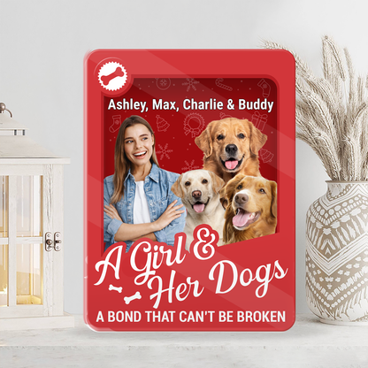 Custom Dog Cat Photo Has Unbreakable Bond Toy Box Acrylic Block Plaque | Personalized Acrylic Plaque 683707