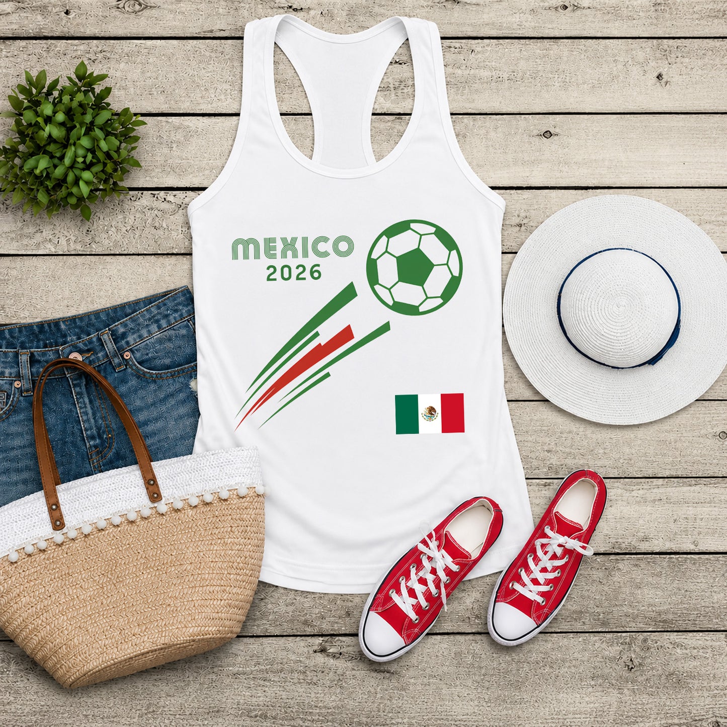 Custom Country Flag Soccer Racerback Tank Top, USA Mexico France Germany Football Fan Shirt 2026 685481