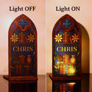 Custom Gothic Book Nook with Light, Fantasy Windows Book Nook, Candle Holder, Book Lover Gift 683827