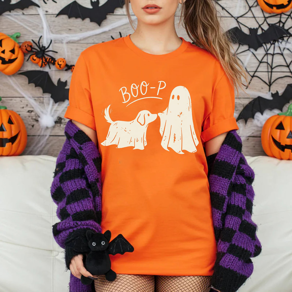 Boo-P Ghost Dog Halloween Shirt, Funny Dog Halloween T-Shirt, Cute Spooky Season Dog Lover Tee 685989