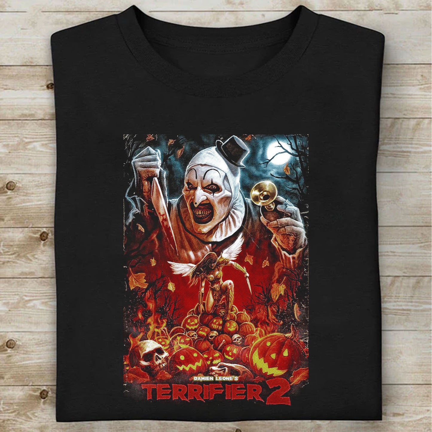 Terrifier 2 Art The Clown Halloween Shirt, Scary Movie T-Shirt, Funny Spooky Season Graphic Tee 683308-4
