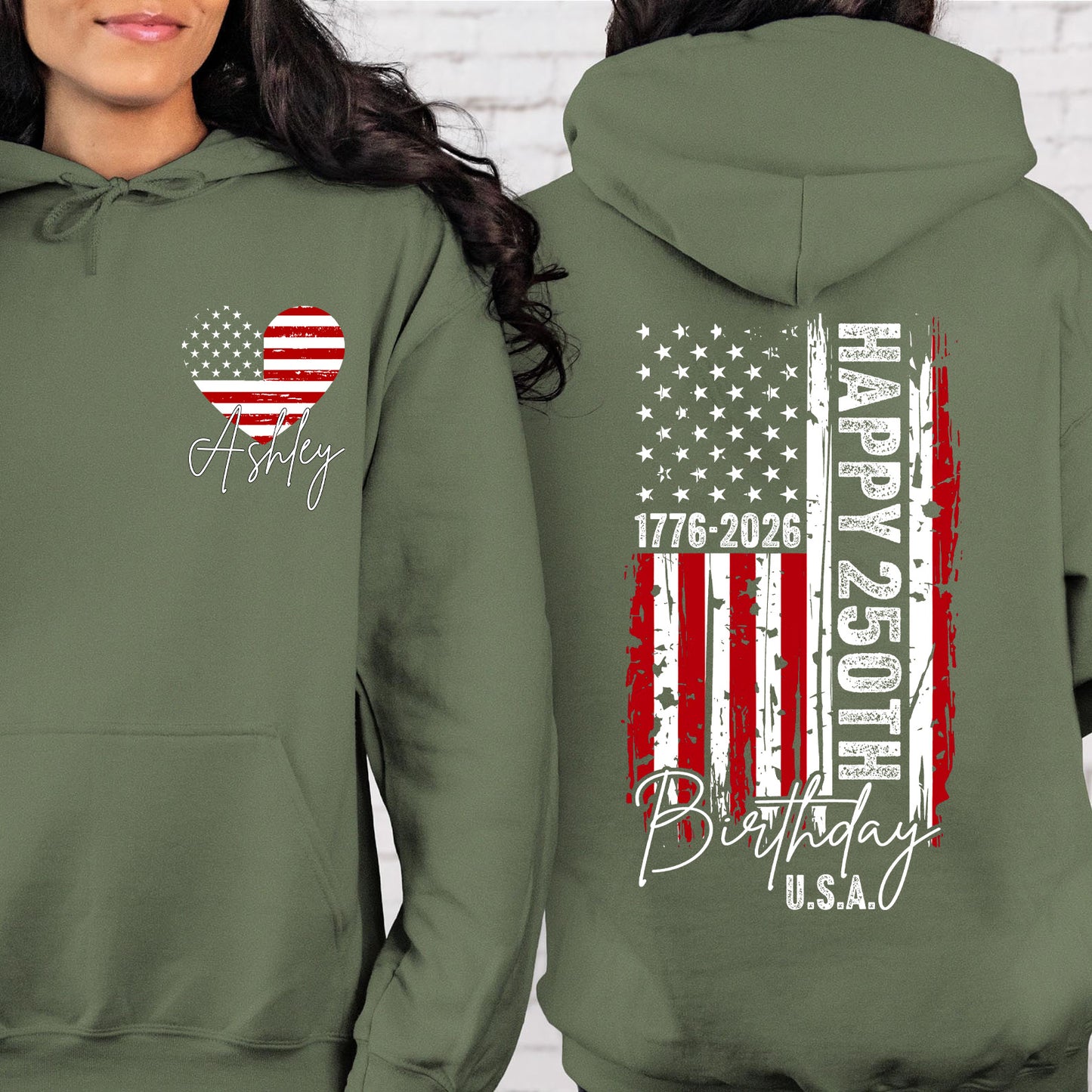 Custom USA 250 Years Anniversary Pocket & Back Shirt | 1776–2026 Independence Day Tee | 4th of July Family Shirt 684483