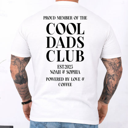 Personalized Cool Dads Club Backside Shirt, Custom Dad Bright Tee, Fathers Day Gift, Papa Daddy T-Shirt 684870