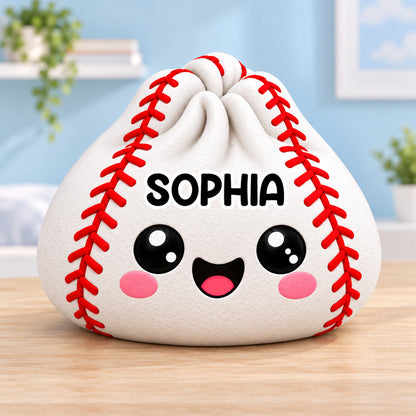 Personalized Sports Ball Squishy Shaped Pillow, Custom Name Cute Plush Cushion, Sports Lover Gift for Kids 686964 WFD