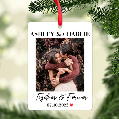 Custom Photo Couple Acrylic Ornament, Personalized Anniversary Christmas Ornament 685985