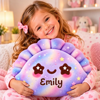Personalized Rainbow Starry Dumpling Pillow, Custom Name Cute Plush Cushion, Kids Gift 686811 WFD