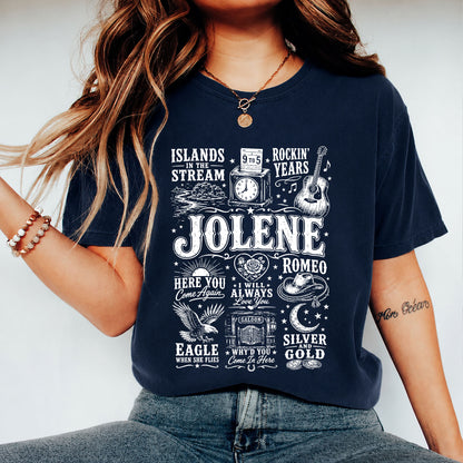 Jolene Country Music Shirt, Vintage Western Cowgirl Graphic Tee, Country Concert Southern Music T-Shirt 686037
