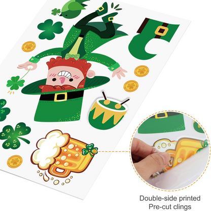 St. Patrick’s Day Shamrock Window Clings | 150Pcs Irish Window Clings for St. Patricks Day Decor 684348 WFD