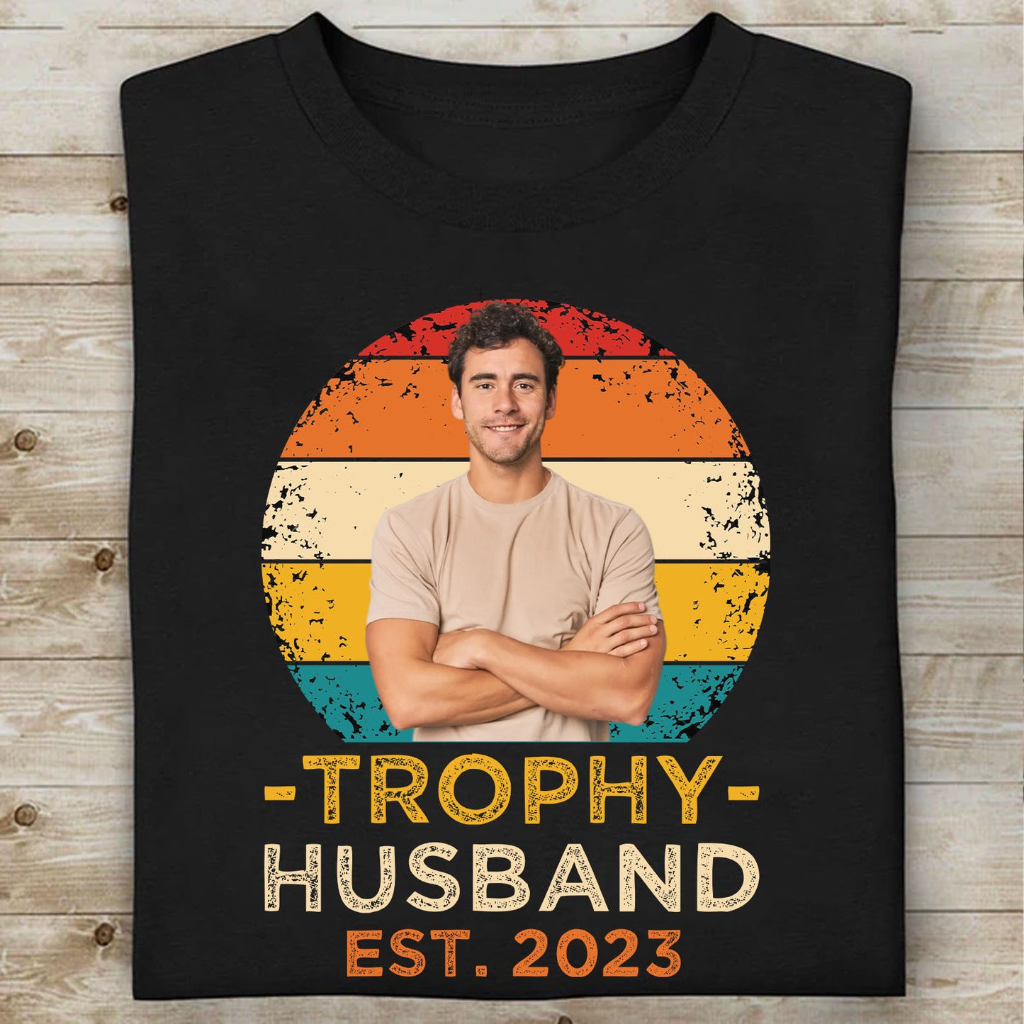 Personalized Photo Upload Trophy Husband Shirt | Custom Shirt for Men | Valentine's Day Gift 684113