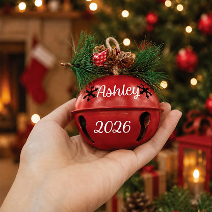 Personalized Christmas Jingle Bell Ornament, Custom Name 2026 Holiday Tree Decoration, Family Christmas Gift 685899