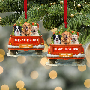 Christmas Pet Photo Acrylic Ornament | Personalized Custom Dog Cat Photo Ornament 683615