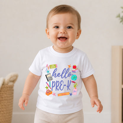 Hello Grade Kids Shirt, Back to School Tee, Choose Your Grade Student Shirt, Preschool to Fifth Grade Tee 685424