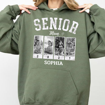 Custom Photo Senior Dad Mom Shirt, Personalized Class of 2027 Tee, Graduation Gift 685692