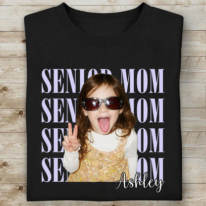 Custom Photo Senior Mom Shirt, Personalized Class of 2027 Graduation Tee, Proud Mom Gift, Senior Mom Shirt 685602