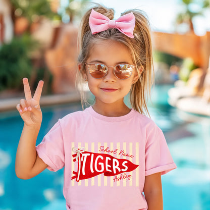 Personalized School Mascot Kids Shirt, Custom School Spirit Tee, Preppy Game Day Shirt 685703