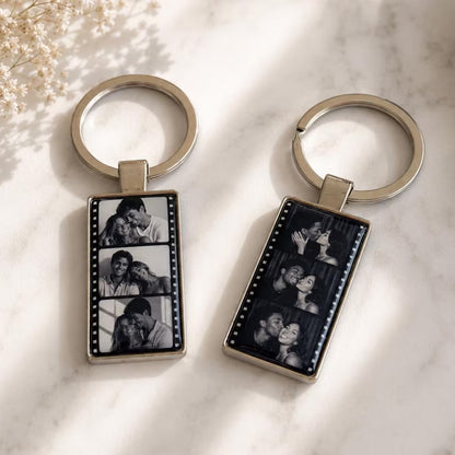 Personalized Film Strip Photo Metal Keychain, Custom Photo Booth Keychain, Anniversary Gift 685776 WFD