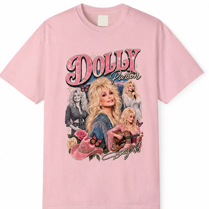 Dolly Parton Collage Shirt, Vintage Country Music Graphic Tee, Retro Western Cowgirl Concert T-Shirt 686075 WFD