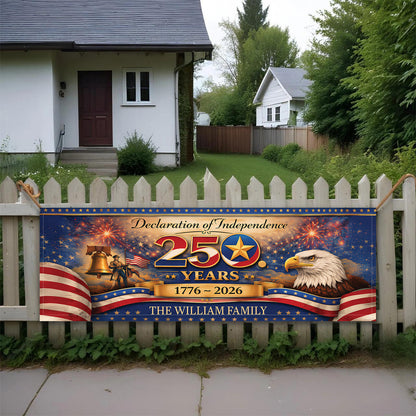 USA 250 Years Anniversary Banner Flag | Declaration of Independence Patriotic 1776–2026 Banner 684525