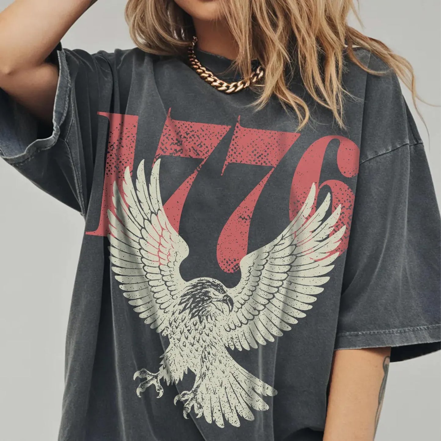 250 Years America 1776 Bald Eagle Shirt, Retro Patriotic USA Independence Day T-Shirt 685401 WFD