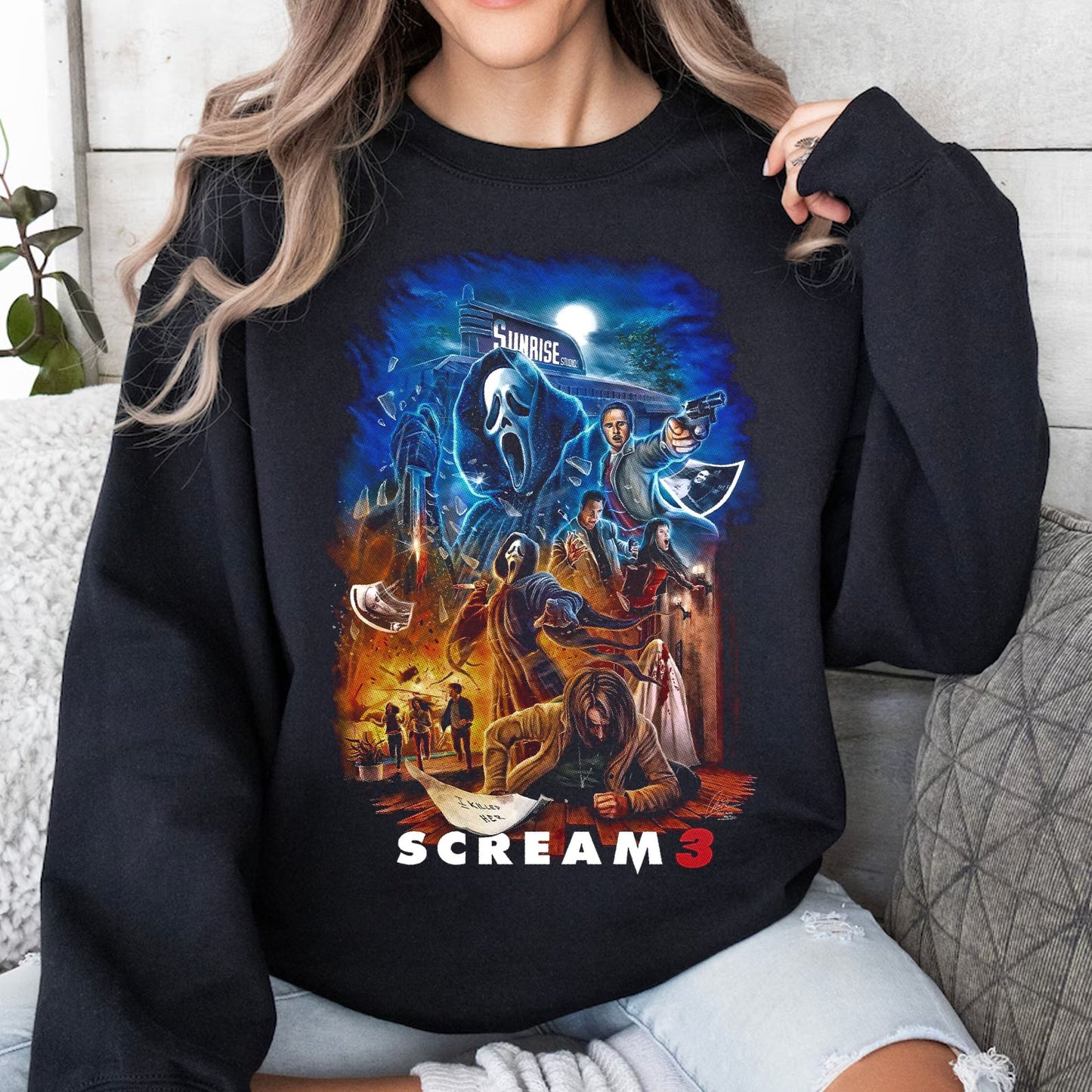 Scream 3 Halloween Shirt, Retro Horror Movie Sweatshirt, Classic Halloween Film Tee, Scary Halloween Shirt 683308-8