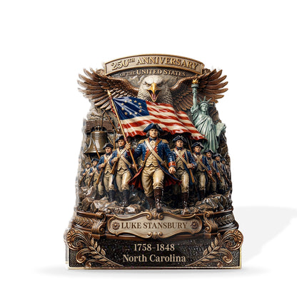 250 Years USA Acrylic Block Plaque | Personalized Patriotic Gift | 4th of July 1776–2026 Acrylic Block 684644