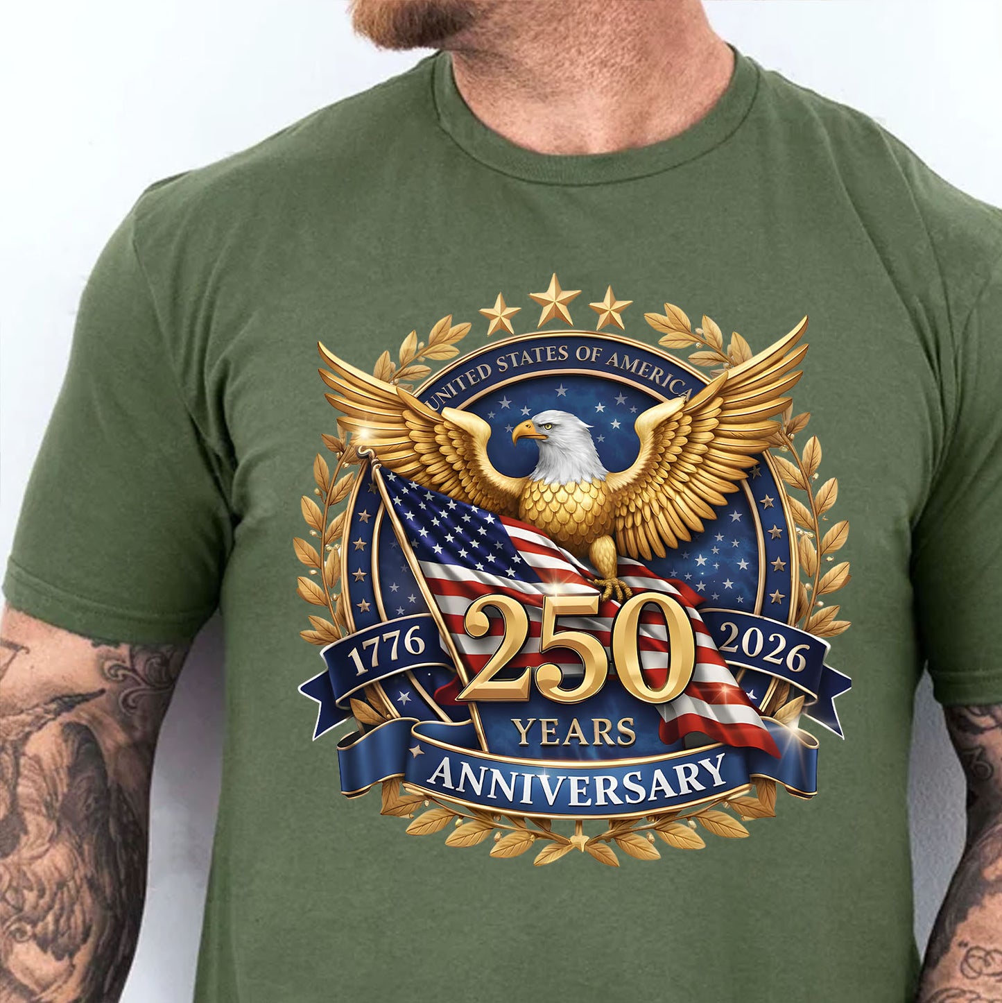 USA 250 Years Anniversary Shirt, 4th of July 1776–2026 Sweatshirt, Patriotic Eagle US Flag T-Shirt 684223