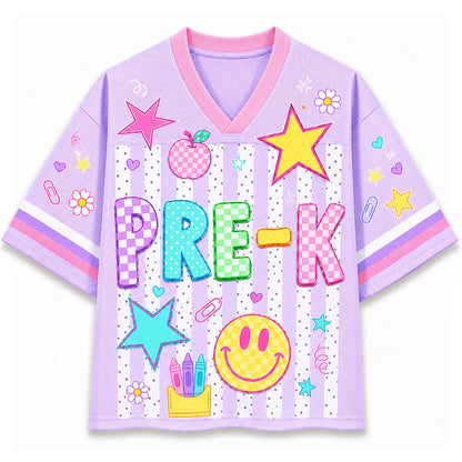 Personalized Teacher Football Jersey, Custom Grade Level Name & Number Shirt, Retro Back to School Gift 685676 WFD
