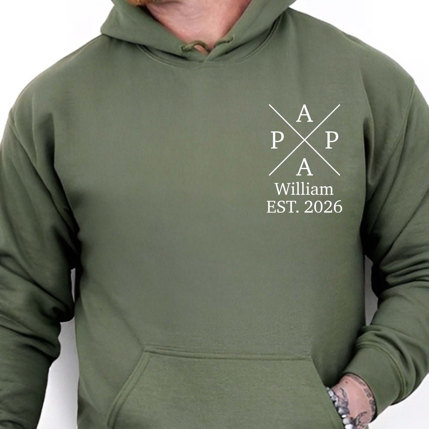 Personalized Papa Dark Shirt, Custom Name Dad Pocket T-Shirt, Father’s Day Gift, Birthday Gift for Men 684938