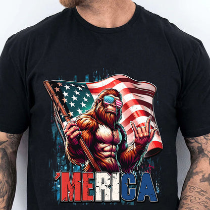 250 Years Bigfoot Shirt, Funny Patriotic Sasquatch 4th of July Tee, American Flag USA Shirt 685193