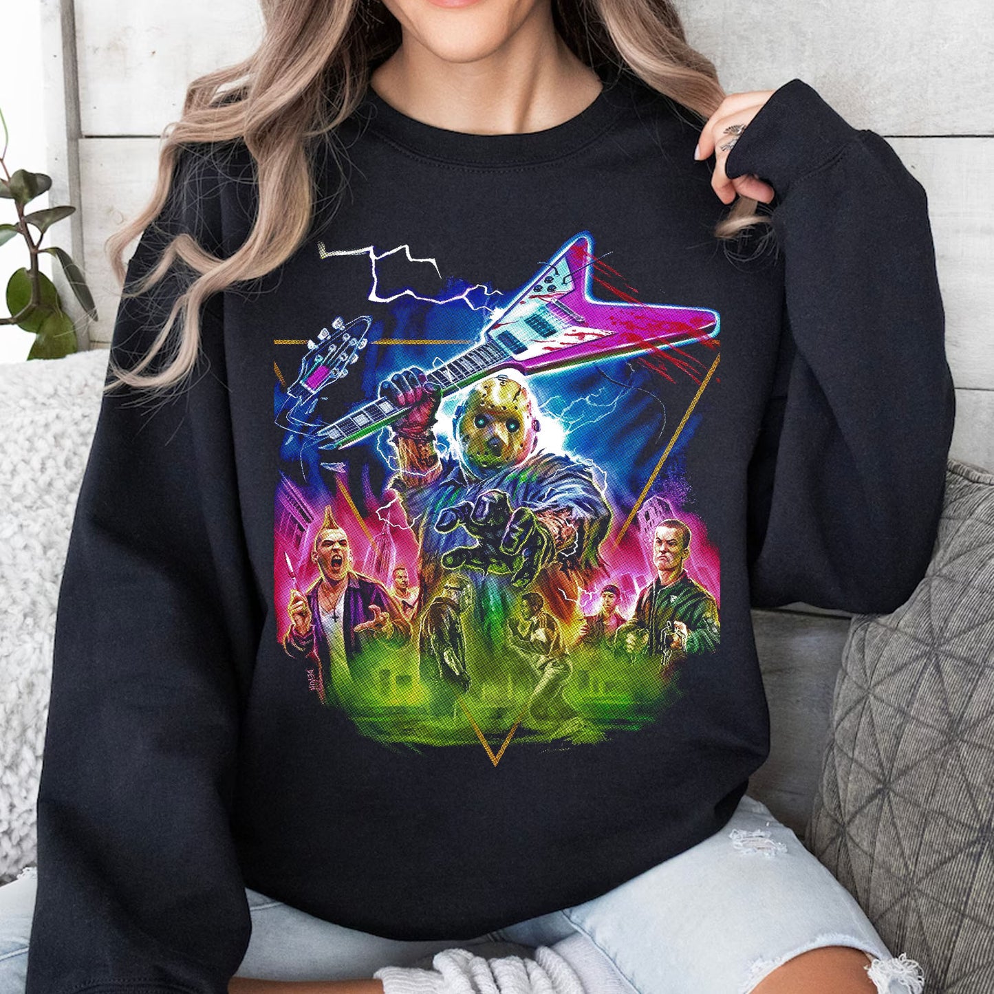 Friday the 13th Jason Takes Manhattan Halloween Shirt, 90s Horror Movie T-Shirt, Horror Halloween Tee 683308-7