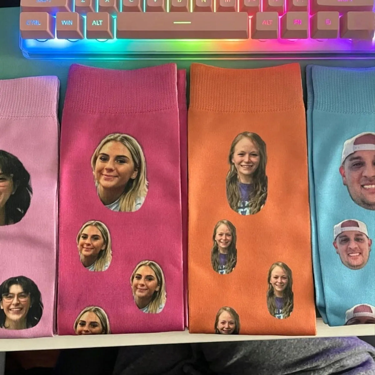 Custom Photo Christmas Socks, Personalized Face & Pet Socks, Funny Family Christmas Gift 686263 WFD