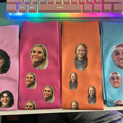 Custom Photo Christmas Socks, Personalized Face & Pet Socks, Funny Family Christmas Gift 686263 WFD