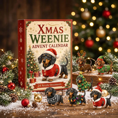 2D Dachshund Christmas Advent Calendar 2026, 24-Day Wiener Dog Countdown, Dog Lover Christmas Gift 686316 WFD