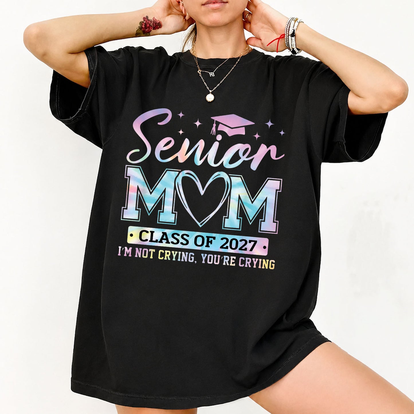 Personalized Senior Mom Class of 2027 Shirt, Custom Graduation Mom Tee, Proud Senior Mom Graduation Gift 685848