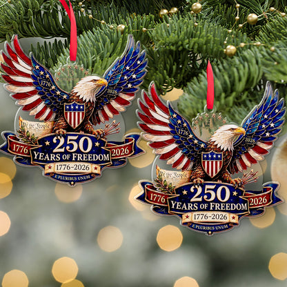 USA 250th Anniversary Acrylic Ornament, 1776–2026 Bald Eagle Patriotic Christmas Ornament 685838