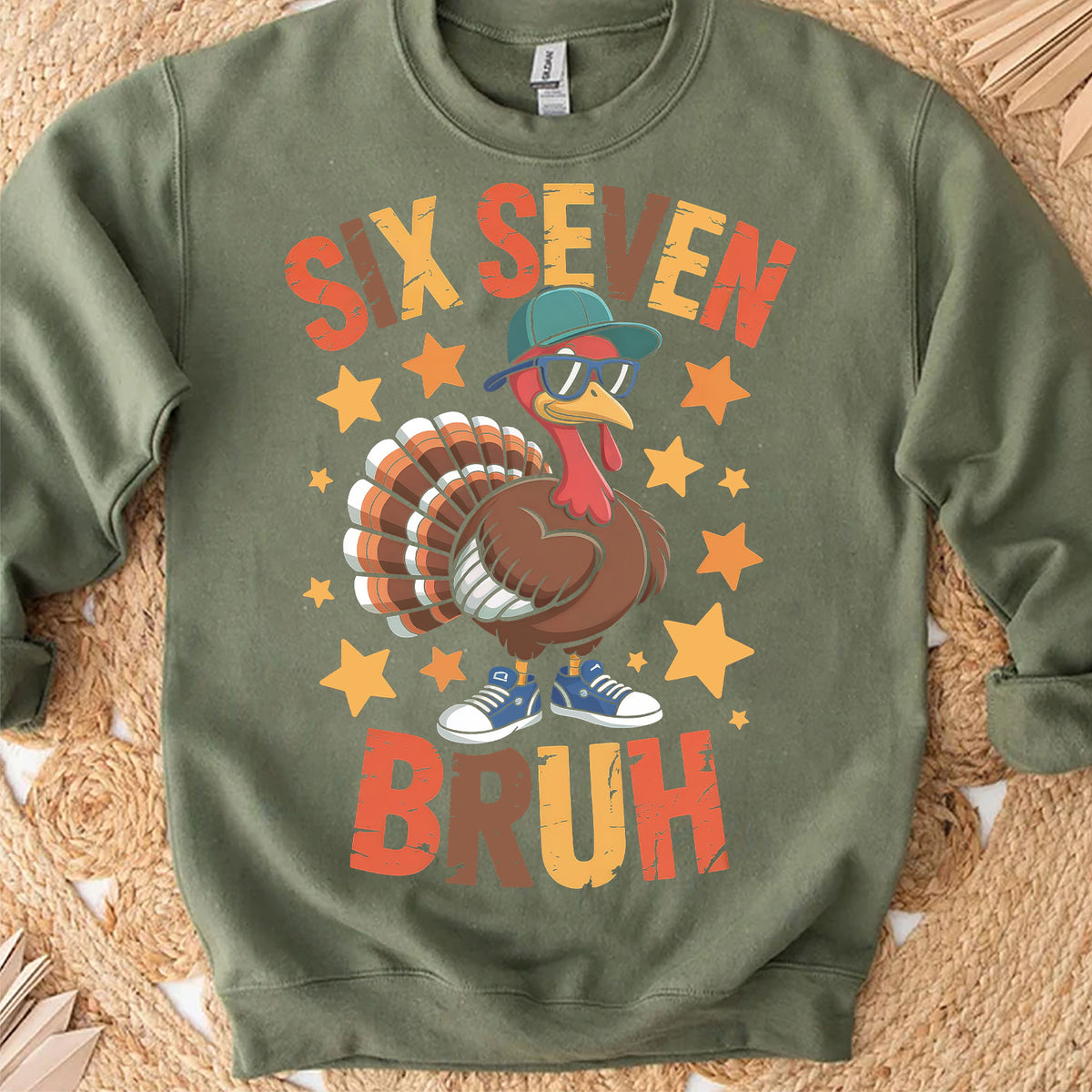 Christmas Six Seven Shirt | Funny 6 7 Bruh Turkey Meme Thanksgiving Sweatshirt | Christmas Shirt 683629