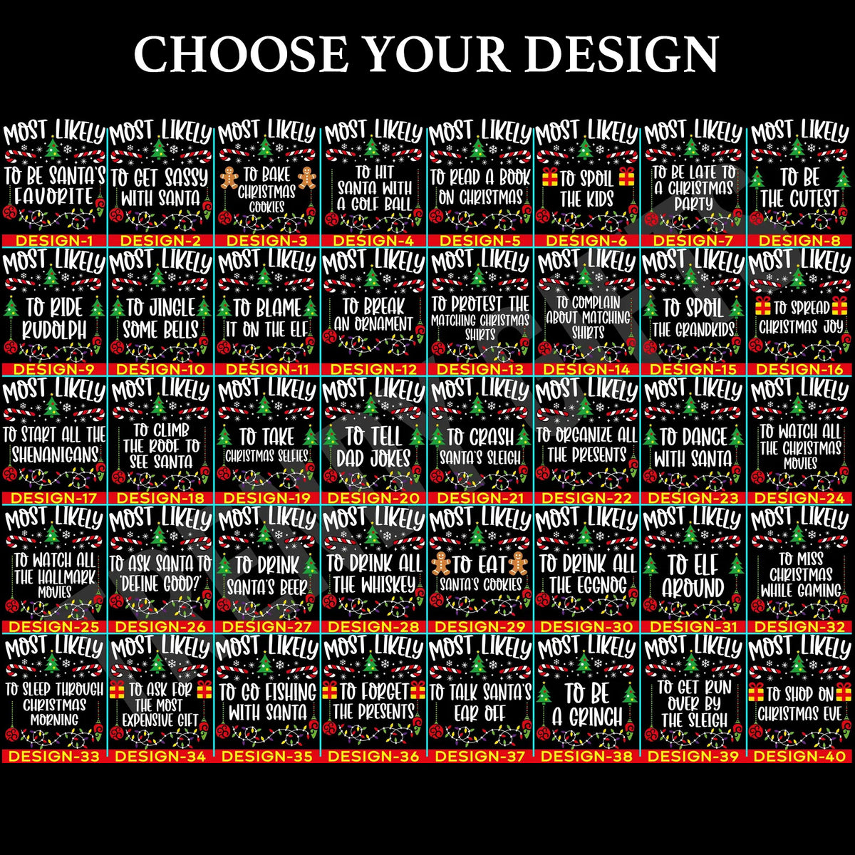 Funny Most Likely To Christmas Shirt, 40 Designs Matching Family Holiday T-Shirt, Christmas Party Gift 686769 WFD