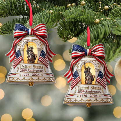 USA 250th Anniversary Acrylic Ornament 1776-2026, Statue of Liberty Patriotic Christmas Decor 685905