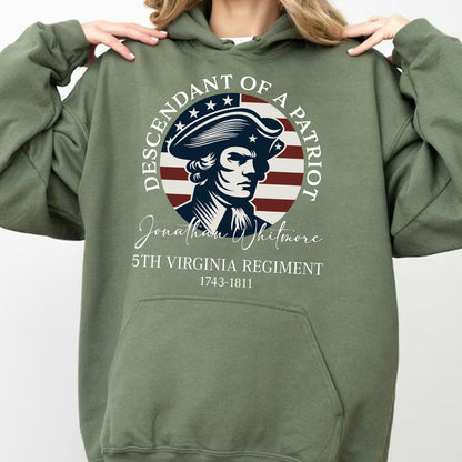 Custom Name Descendant of a Patriot Shirt | 250 Years USA Anniversary | 4th of July 1776–2026 Tee 684420