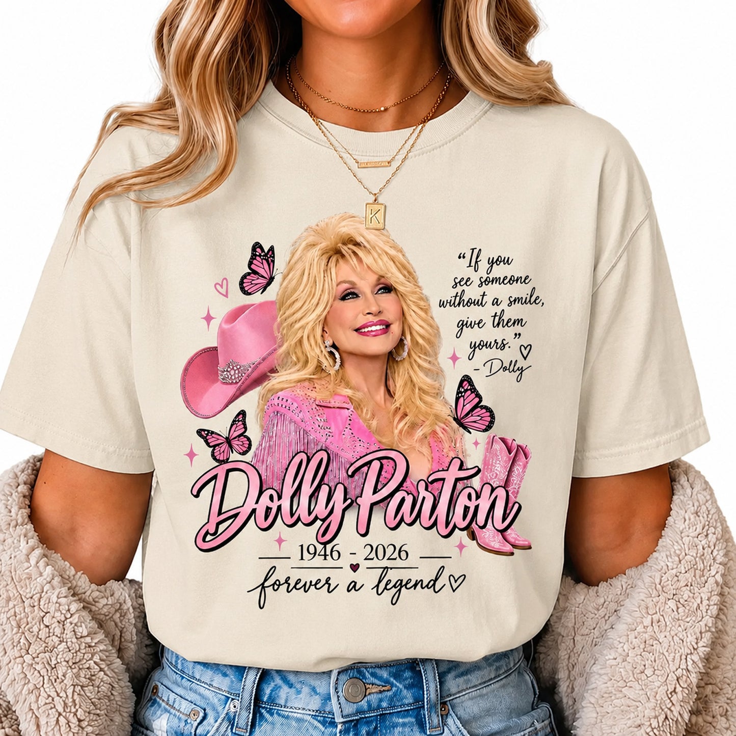 Dolly Parton Memorial Shirt, Forever A Legend Country Music Tribute Tee, Pink Western Cowgirl T-Shirt 686065 WFD