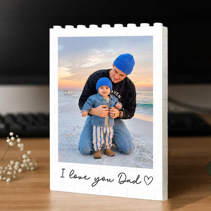 Personalized Dad Photo Building Brick Block, Custom Picture Brick Puzzle Gift for Dad, Father's Day Gift 685159