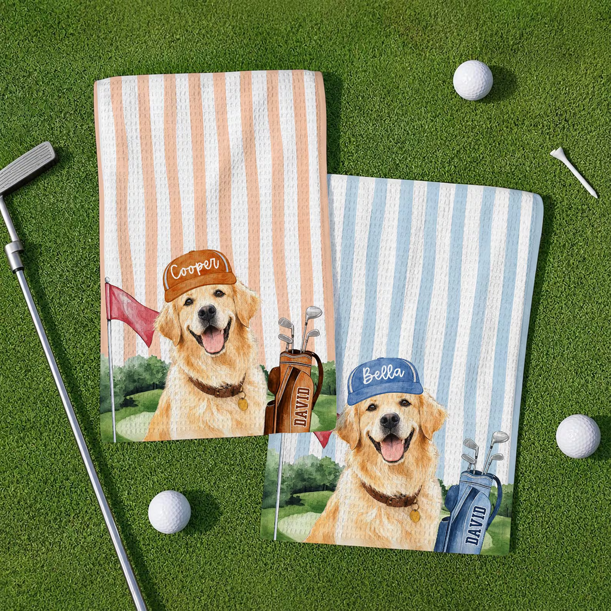 Custom Pet Photo Golf Towel, Personalized Dog Golf Towel, Dog Dad Gift, Golf Lover Gift 686402 WFD