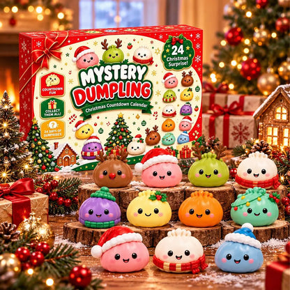 Christmas Dumpling Advent Calendar 2026, 24 Days Mystery Squishy Toys Countdown, Kawaii Christmas Gift 686655 WFD