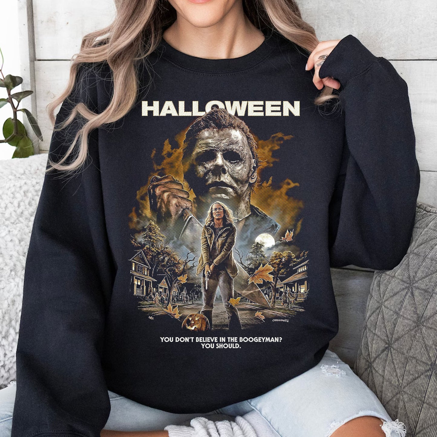 Michael Myers Halloween Shirt, Retro Horror Movie Sweatshirt, Classic Halloween Film Tee, Scary Halloween Shirt 683308-6