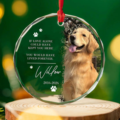 Custom Photo Dog Glass Ornament, Personalized Pet Memorial Ornament, Dog Loss Keepsake, Memorial Gift 685929