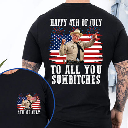 Patriotic 250 Years Pocket & Back Shirt, Happy 4th Of July To All You Sumbitches Tee 685265