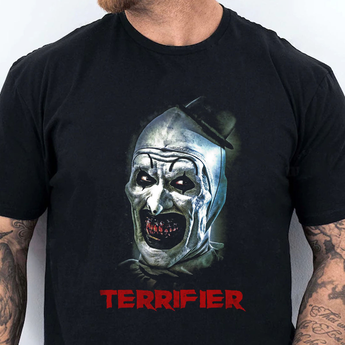 T-Shirt Terrifier 'A Real Gut Buster' - Illustration Vintage Horreur, Officiel, Pour Fans De Films Slasher - 3
