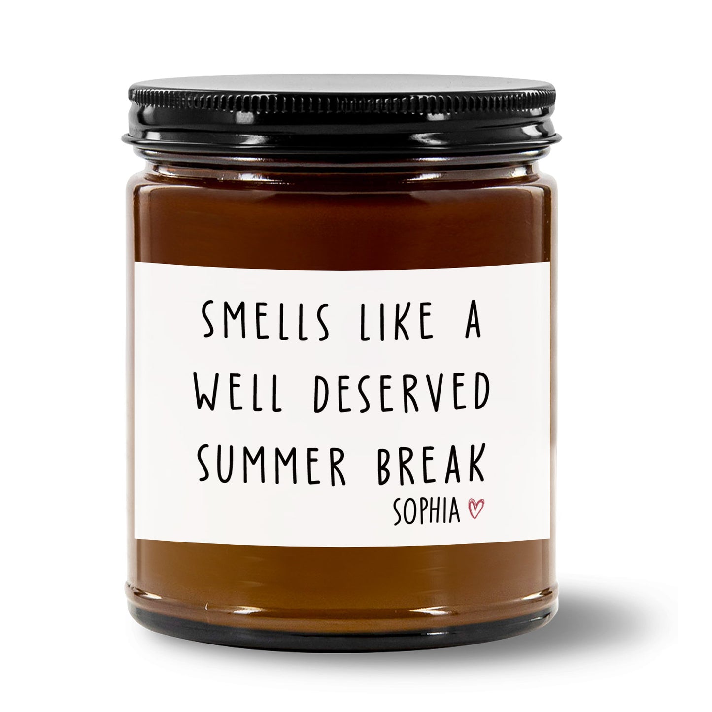 Personalized Teacher Candle, End of Year Teacher Gift, Smells Like Summer Break Candle, Teacher Appreciation Gift 684909