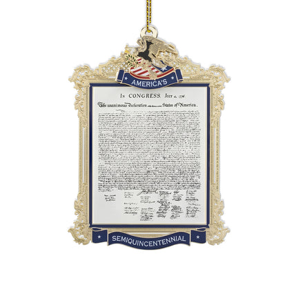 Custom Name 250 Years USA 2-Sided Aluminum Ornament, 1776–2026 Patriotic Christmas Ornament 685737